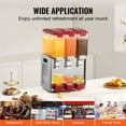 thumbnail image 7 of Commercial Beverage Dispenser 10L x 3 Tanks Cold Juice Ice Drink Dispenser, 7 of 7