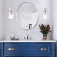 thumbnail image 6 of Faymart Lighting 1-Light Brushed Nickel Vanity Light with Clear Glass Shade, 6 of 9