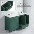 thumbnail image 5 of 48" Bathroom Vanities Sink Combo, Modern Bathroom Storage Cabinet with Two Drawers and Four Doors, Undermount Single Ceramic Sink, Green, 5 of 10
