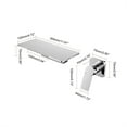 thumbnail image 4 of Cfowner Wall Mount Bathtub Faucet, Single Handle Bathroom Faucet, 2 Hole Waterfall Spout Faucet, Chrome, 4 of 5