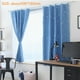thumbnail image 2 of Cortina Deco 2pcs 100x130cm Full Blackout Shading Stars Gancho Ojal Azul Ndcxsfigh Libre de BPA, 2 of 6