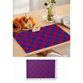 thumbnail image 5 of Independence Day Blue Red Buffalo Plaid Placemats Set of 4,Wipeable Washable Table Mats for Dining Tables,Gingham Check Place Mats for Kitchen Event Party Tabletop Decor, 5 of 7