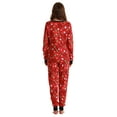 thumbnail image 3 of #FollowMe Women's Printed Henley Thermal Underwear Set with Jogger Pant (Red - Christmas, XX-Large), 3 of 3