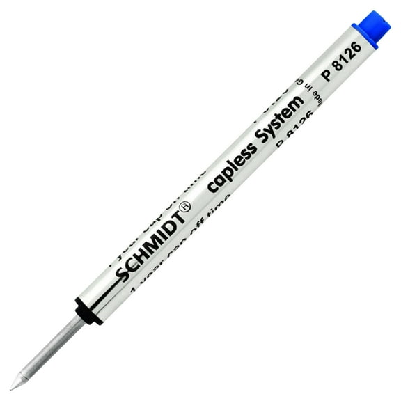 Schmidt P8126 Short Capless Rollerball Refill fits Retro 1951 Tornado (REF57P-B) - Blue, Fine Point 0.6mm, 1 Pack (SC58120)