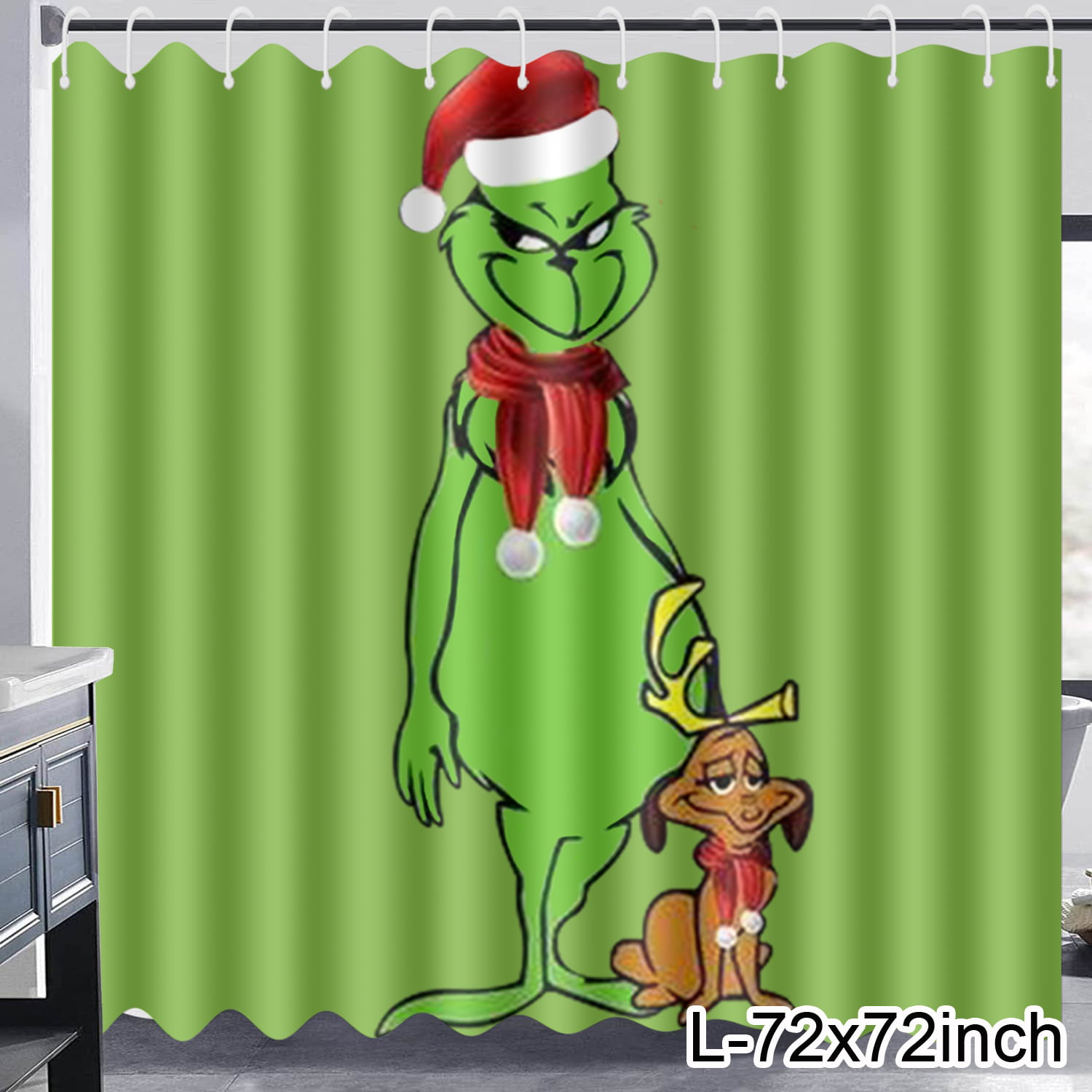 Grinch Print Shower Curtains Is This Jolly Enough Polyester