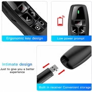 GJX 2026 New Wireless Presenter Remote,For Office,Classroom,Meetings,Presentation Laser Pointer Clicker,Presentation Clicker Wireless Presenter Remote Clicker