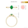 thumbnail image 6 of ANGARA Natural Solitaire Emerald Split Shank Engagement Ring with Trio Diamonds in 14K Yellow Gold for Women (Size-6x4mm) | May Birthstone, Anniversary, Jewelry Gift for Women | Natural Emerald Ring, 6 of 10