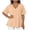 Beige, variant on Oversized Tshirts for Women Side Slit Half Sleeve Summer Tops Elbow Length V Neck T Shirts Loose Fit Dressy Blouses