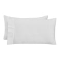 thumbnail image 3 of Mainstays 100% Cotton Dreamy Soft 2‑Pack 220 Thread Count Brushed and Washed Sateen Cotton King Pillowcases, Artic White, 3 of 9
