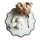 thumbnail image 1 of Mantel individual redondo festoneado, impermeable, de piel sintética, elegante, con aislamiento térmico, para mesa de interior o exterior, bodas y picnics., 1 of 8