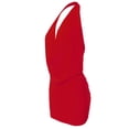 thumbnail image 2 of A2Y Women's Deep Sexy V-Neck Halter Backless Party Club Mini Dress Red M, 2 of 3