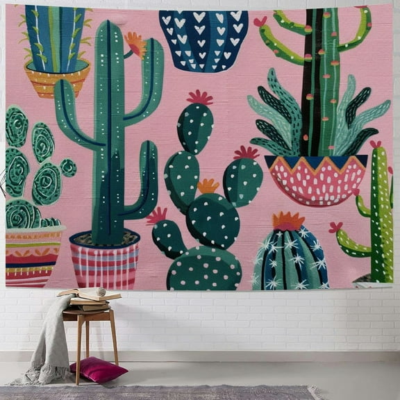 BCIIG Cactus Tapestry Wall Hanging Unique Style Graphic Tapestries Home Wall Decor Art for Living Room Bedroom Apartment Farmhouse Dorm Decorations 40x30inch