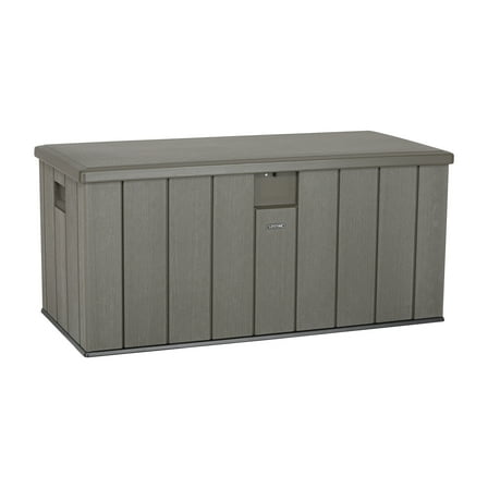 Lifetime New Outdoor Polyethylene Deck Box and Bench 150 Gal. Capacity, Brown (60251)