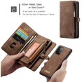thumbnail image 3 of Kowauri pour Galaxy A52 Étui Portefeuille, Sac à Main à Fermeture Éclair en Cuir Antichoc Pare-Chocs TPU Détachable Magnétique avec Carte, 3 of 5