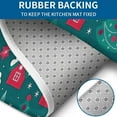 thumbnail image 4 of Dark Teal Christmas Village Pattern Bathroom Rugs Sets 3 Piece,Toilet Cover Set,Absorbent Non Slip Bathroom Mats Sets with U-Shaped Contour Rug Toilet Rug Set, 4 of 5