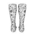 thumbnail image 6 of Honeii Hand Drawn Snake Print Calf Socks Sports Socks Seamless Toe, Trouser Socks,Knee High Long Socks for Women and Men-One Size, 6 of 8