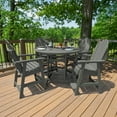 thumbnail image 2 of Highwood's 48" Round 5-pc Hamilton Dining Set - Counter Height, Outdoor, Eco-friendly, Synthetic Wood, 2 of 10