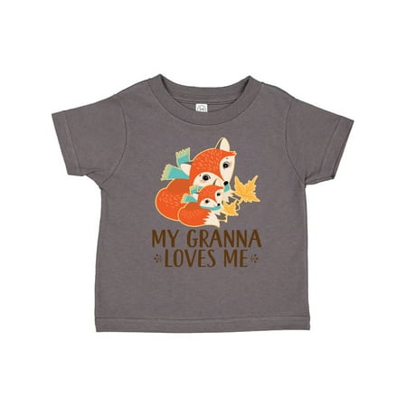 

Inktastic Granna Loves Me Woodland Fox Gift Toddler Boy or Toddler Girl T-Shirt