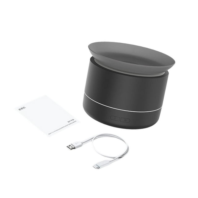Difusores de aceites esenciales Humidificador de aire Difusores de aroma decorativos con colores Negro