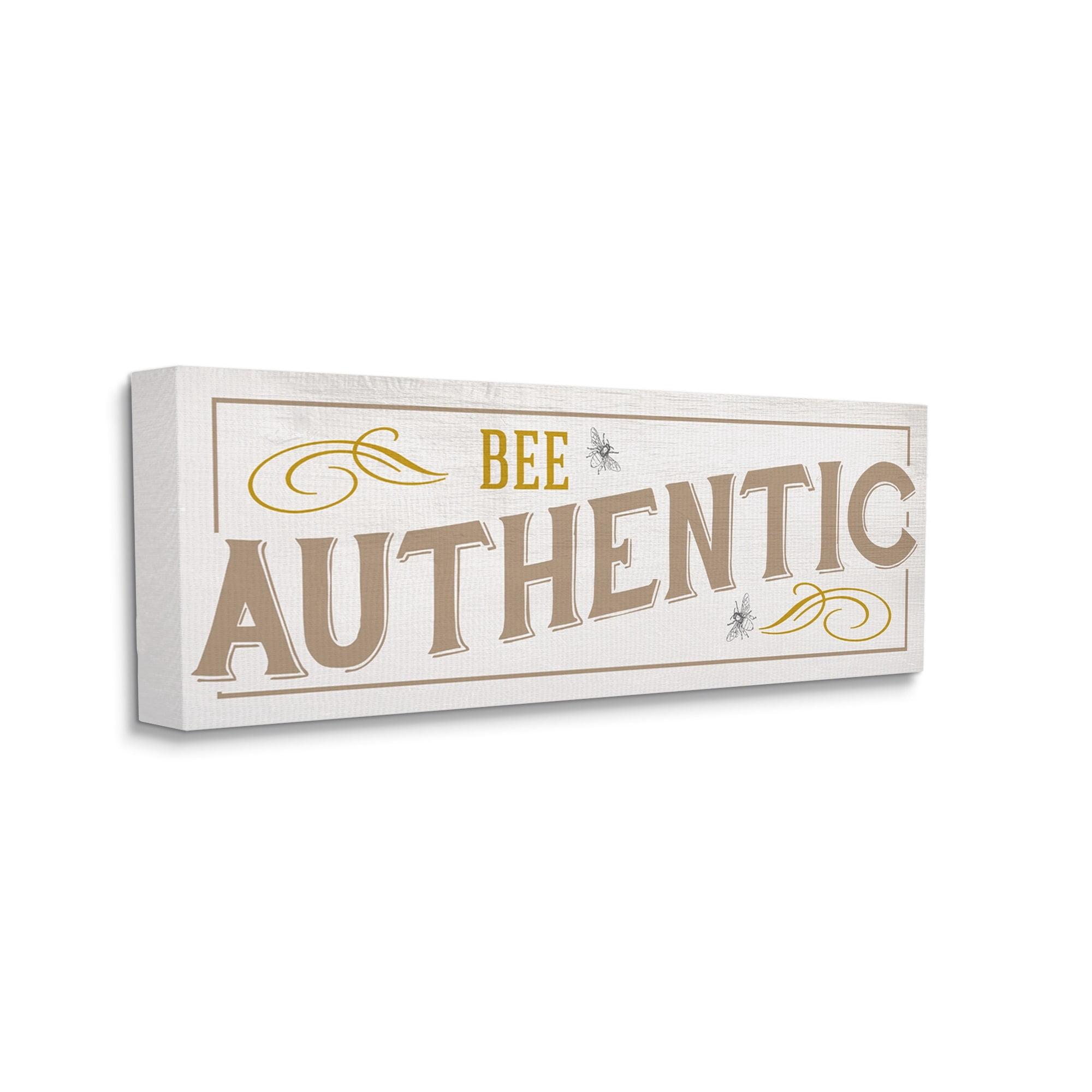 Stupell Industries Vintage Bee Authentic Sentiment Insect Pun, 40 x 17,Design by Daphne Polselli