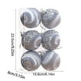 thumbnail image 3 of geerera 6pcs Christmas Ornaments, Vintage Style Hanging Ball Set with Decorative Box, Christmas Tree Decor for Home, Mantel, Party, 3 of 6