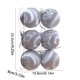 thumbnail image 3 of Juego de Bolas Navideñas Antiguas de Pvc Gris de 8 Cm (3,15") para Colgar En Caja | 6 Piezas | Decoración Navideña - Lyh250804008Gy, 3 of 6