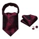 thumbnail image 4 of Corbata Ascot Barry.Wang Roja Vino con Set de Seda y Diseño Paisley, 4 of 6