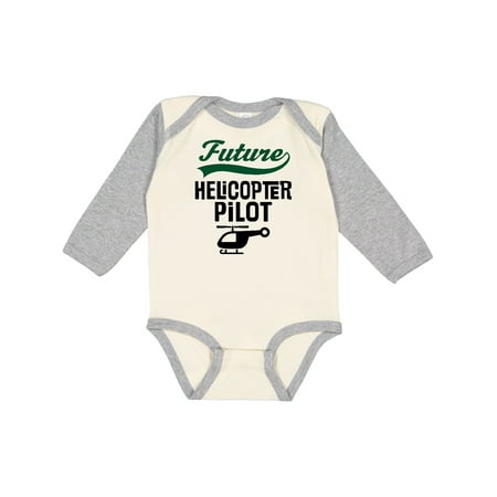 

Inktastic Future Helicopter Pilot Gift Baby Boy or Baby Girl Long Sleeve Bodysuit