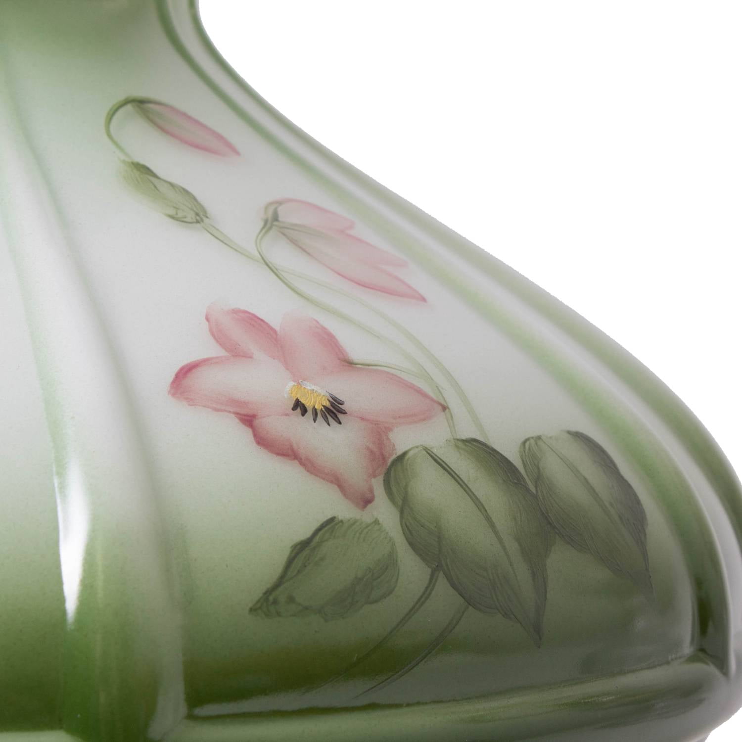 Aladdin 10" Green Violets Glass Lamp Shade N667