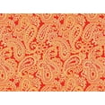 thumbnail image 1 of Pack of 1, Red/Gold Paisley 26" x 417' Half Ream Gift Wrap (Foil) for Holiday, Party, Kids' Birthday, Wedding & Special Occasion Packaging, 1 of 1