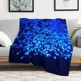 thumbnail image 5 of Blue Glitter Sparkle Throw Blanket for Women, Men & Kids - Super Soft Plush Blanket Throw Fleece Blanket Animal Blanket, 5 of 7