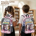 thumbnail image 3 of FKELYI 17 Inch Clear Backpacks for Kids School Bookbag Pink Rose Butterfly Tiger Print Lightweight Transprent Schoolbag for Elementary Student Daypack Rucksack, 3 of 7