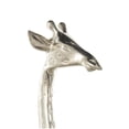 thumbnail image 4 of 28", 27"H Silver Aluminum Metal Tall Giraffe Sculpture with Spotted Texturing, by DecMode (2 Count), 4 of 9