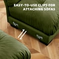 thumbnail image 6 of 93.7" Oversized Velvet Modular Sectional Sofa Couch with Plush Cushions & Pillows, Modern Deep Seating Sofa for Living Room, Apartment, Lounge – Olive Green, 6 of 6