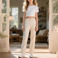 thumbnail image 5 of Kids Girl Sweatpants Jogger Pants for Girls Loose Fit Girls Khaki Sweatpants School Pants for Girls Kids Girls Size 7-8 years, 5 of 7