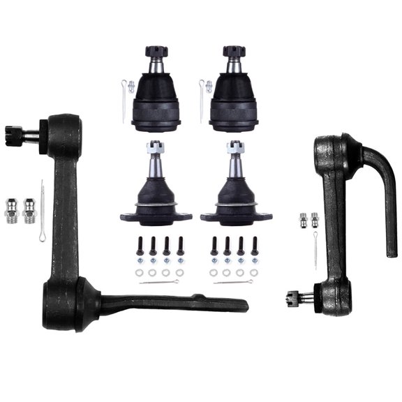 SCITOO 6pcs Suspension Kit 2 Front Steering Idler Arm 2 Front Upper 2 Front Lower Ball Joints Compatible fit 1990-2005 for Chevrolet Astro/ for GMC Safari 2WD ONLY