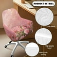 thumbnail image 5 of Whosucclay Pink Rose Print Swivel Accent Chair Covers Anti-dust Elastic Office Chair Slipcovers Easy to Clean Curved Dining Chair Protector Covers for Bedroom, Dining Room, Hotel, 5 of 7