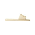 thumbnail image 2 of Tory Burch Double T Sport Women's Leather Logo Flat Slide Sandals, 2 of 5