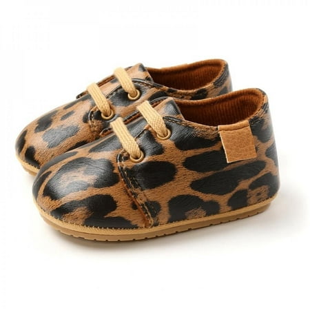 

PU Leather Moccasins Sequin Baby Shoes Unisex Newborn Boys Girls Leopard Casual Walkers Autumn/Spring 0-18M
