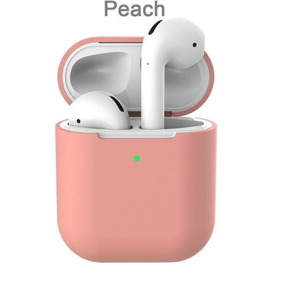 New Ultra Thin Slim Anti lost Wireless Earphones Pouch Protective Skin Silicone Case Cover Sleeve Protector PEACH