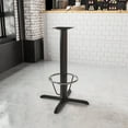 thumbnail image 2 of Flash Furniture Beverly 33'' x 33'' Restaurant Table X-Base with 4'' Dia. Bar Height Column and Foot Ring, 2 of 5