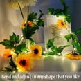 thumbnail image 5 of 1 Pack 6.6 Ft Artificial Sunflower Garland with Lights Battery Powered 20 LED Fake Sunflower Vines Flowers Fairy Lights for Indoor Outdoor Bedroom Wedding Garden Party Home Hanging Decorations, 5 of 7