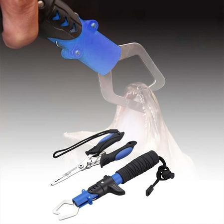 Fishing Tool Kit Stainless Steel Pliers Fish Lip Hook Remover Opening Fly Fishing Gear Set -Function Accessories for Anglers One Size