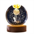 thumbnail image 2 of Weaklki Decor,Accessories,Christmas Crystal Lamp Night Lights Astronaut Planet Globe 3D Solar System with LED Light Base Astronomy Gift Lamp Birthday Gift Lamps for M,Home Decor,Clearance, 2 of 4