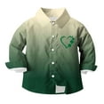 thumbnail image 5 of HAiming Boys St. Patrick's Day Shirts Kids Long Sleeve Button down Lapel Collar Shamrock Shirts for Holiday, 5 of 7