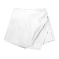 thumbnail image 5 of RMGVDSD Skirts For Women Mini Skirt Women's Leather Skorts High Waisted Leather Shorts Elastic Waist Ruched Wrap Skorts Skirts Maxi Skirt for Summer Beach, 5 of 6
