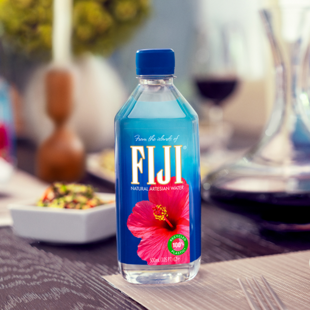 FIJI Water Bottled Water, 500 mL, 24 ct