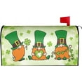 thumbnail image 2 of Green Hat Clover St Patrick''s Day Mailbox Magnetic Post Mailbox Cover Garden Decor Outdoor Large 25.5" X 21", 2 of 6