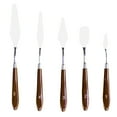 thumbnail image 2 of JingChun 5Pcs Stainless Steel Palette Knife Set - Flexible Spatula Painting Knives for Color Mixing, Spreading, Applying Oil & Acrylic Paint on Canvases, Cake Icing Removal Tool, 2 of 6