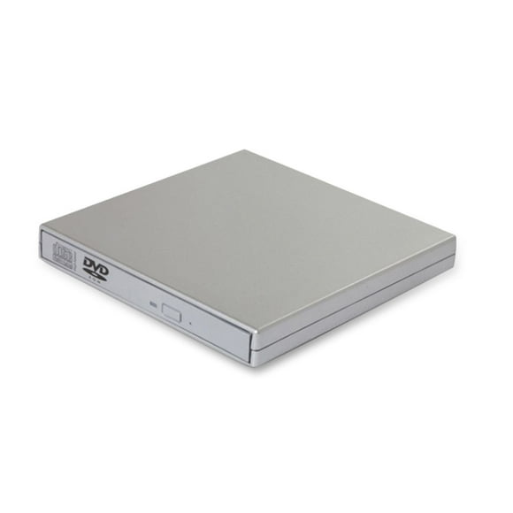 Yingyy Plastic PC CD Writer Portable USB Interface Indoor Outdoor Household DVD Driver Noise Cancelling Notebook Computer Player Silver